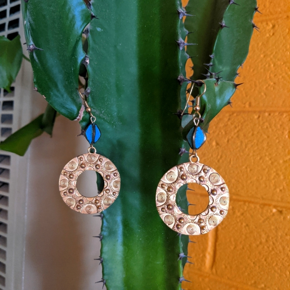 Bohemian brass earrings